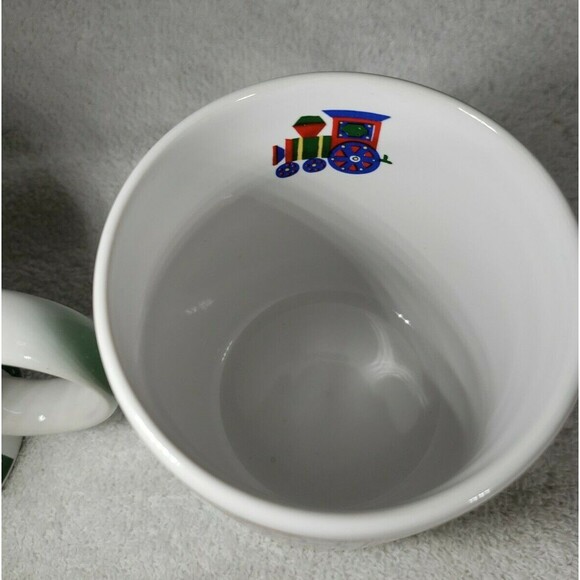 Christmas Santa Train Coffee Mugs Breckenridge Holidays Set of Two Collectible - Picture 5 of 12
